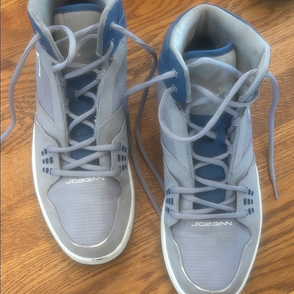 Nike Air Jordan 1 Flight Cement Men Basketball Shoes Size 10.5 Gray Blue